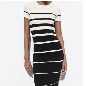 NWT Zara striped knit maxi dress